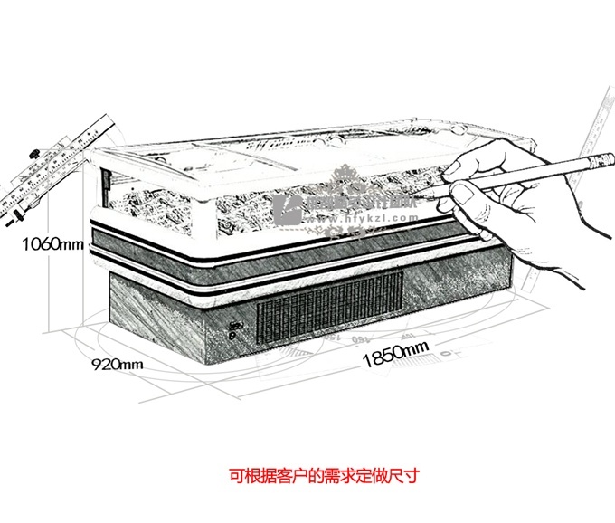 DG-CA型帶蓋風冷單島柜（廠長推薦）