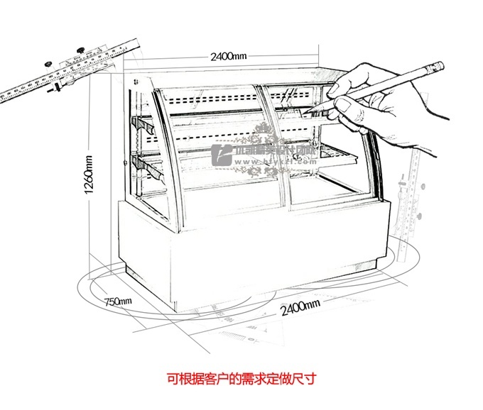 優凱-VIP-HY1弧形前移門蛋糕柜