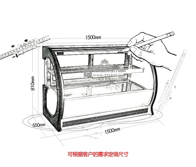 優凱-VIP-TG1臺式蛋糕冷藏柜