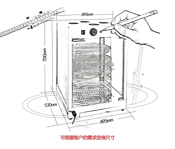 比薩旋轉保溫柜