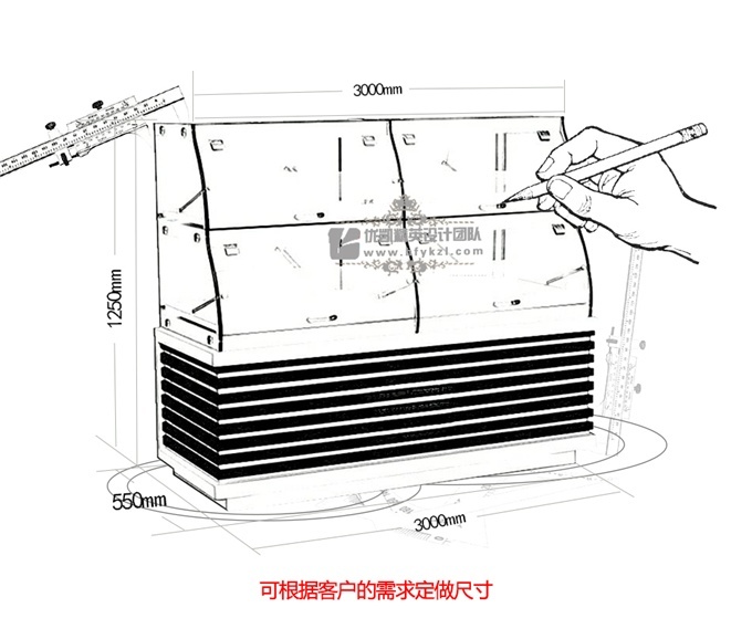 MB-BGF抽屜式單邊面包柜