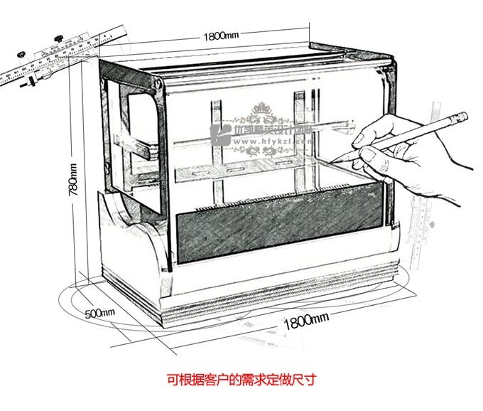 DG-TSB直角臺式冷藏蛋糕柜