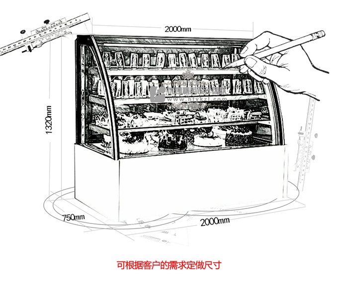 ED-H弧形蛋糕柜